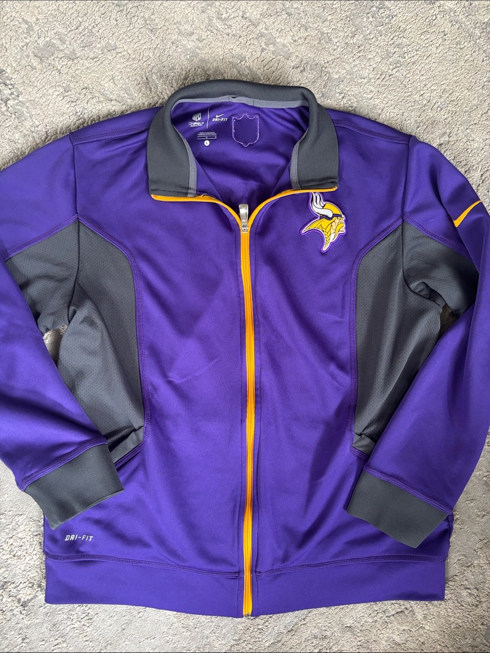 Nike Purple and Gold Minnesota Vikings Performance Jacket